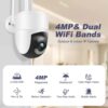 5G WiFi Tuya IP Camera 2K 4MP telecamera di sicurezza Outdoor Smart Home Alexa CCTV videosorveglianza OnVF Street Cam - immagine 15