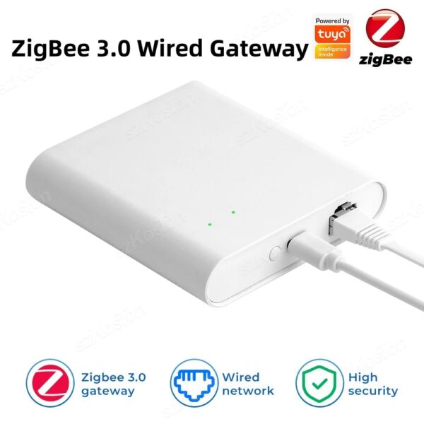 Gateway Zigbee 3.0/Tuya Hub Smart RJ45 Wired Home Bridge Connect Smart Life app