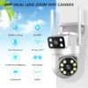Telecamera di videosorveglianza Tuya/Smart Life 8MP (4+4) Dual Lens PTZ WIF Ai Human Auto Tracking - immagine 3