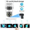 Telecamera di videosorveglianza Tuya/Smart Life 8MP (4+4) Dual Lens PTZ WIF Ai Human Auto Tracking - immagine 11